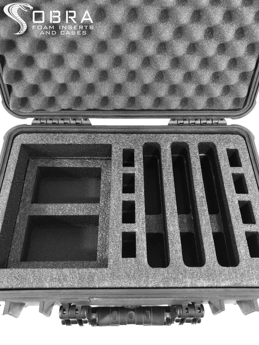 Pelican Case 1500 Range Case Foam Insert for 3 Handguns and Magazines (Foam ONLY)-Precut Pelican Cases