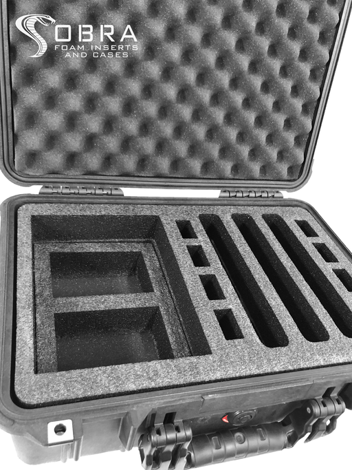 Pelican Case 1500 Range Case Foam Insert for 3 Handguns and Magazines (Foam ONLY)-Precut Pelican Cases