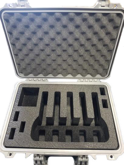 Pelican Case 1500 Range Case Foam Insert for 5 Handguns and Magazines (Foam ONLY)-Precut Pelican- Cobra Foam Inserts