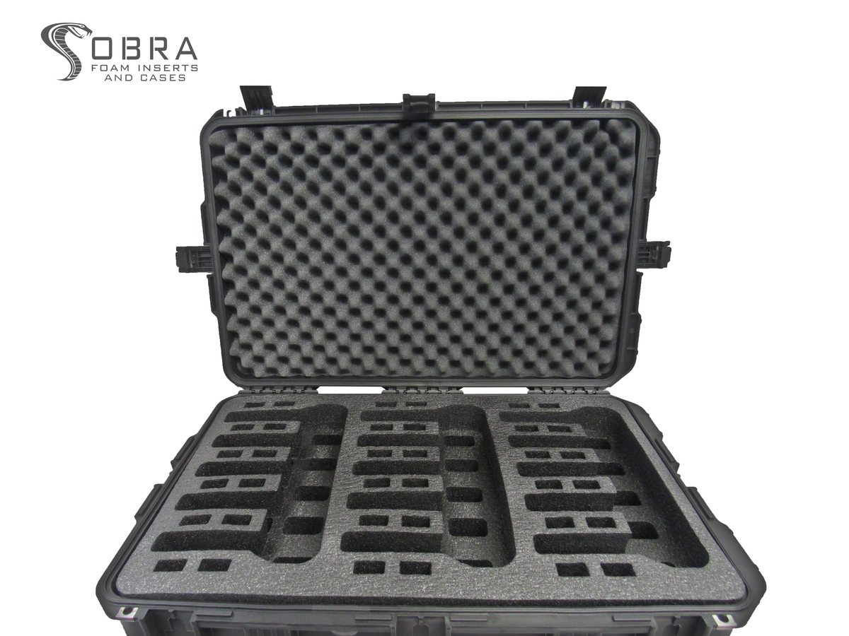 JOSS（ジョス）プレイキュー USA Cobra 製ケース Pelican Case 1630 Foam Insert for 30 Handguns Range Case (Foam ONLY)
