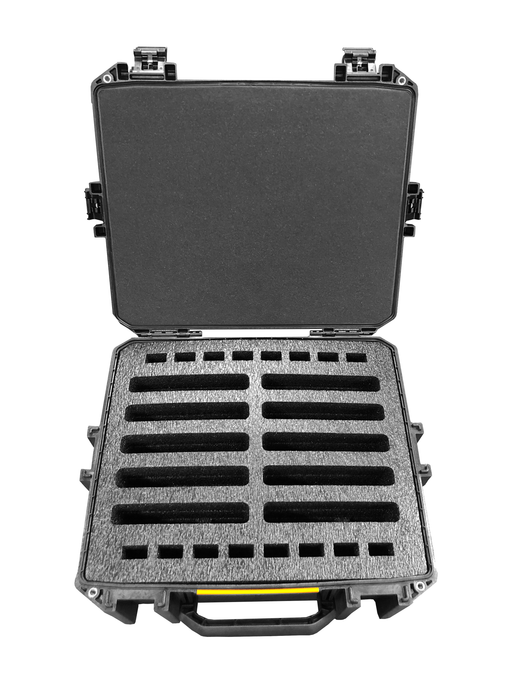 Pelican 1600 Range Case Foam Insert for 10 Handguns - Polyethylene - (FOAM ONLY)-Precut Pelican- Cobra Foam Inserts