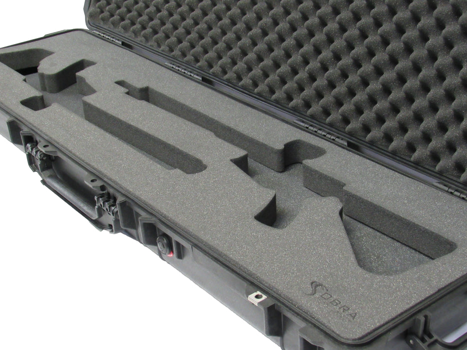 Pelican 1750 case Foam Insert for 2 Rifle (Polyethylene Foam)