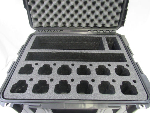 SKB case 3i-2217-8 with Custom Foam Insert for 12 Motorola CP200 Walkie Talkie Radios (CASE & - Cobra Foam Inserts and Cases