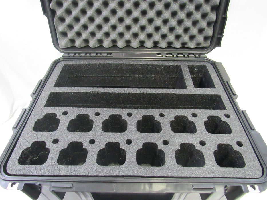 SKB case 3i-2217-8 With Custom Foam Insert for 12 Motorola CP200 Walkie Talkie Radios (CASE &-Cobra Foam Inserts and Cases