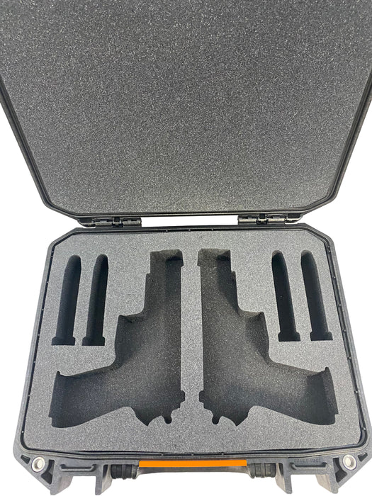Pelican Vault Case V200 Foam Insert for 2 Handguns & Magazine-Precut Pelican Cases