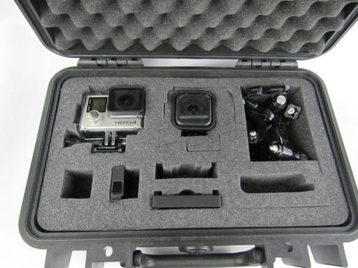 Pelican Case 1170 Custom Foam Insert for GoPro Hero 4, Hero Session and Accessories (Foam Only with Blue Background)-Pelican-Cobra Foam Inserts